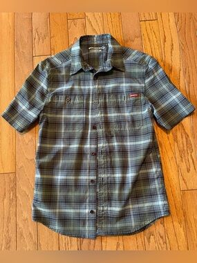Wolverine Men's Short Sleeve Plaid Button-Down Shirt Size M
